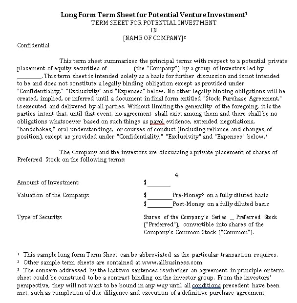 6+ Venture Capital Agreement Templates Sample for Promoting Great ...