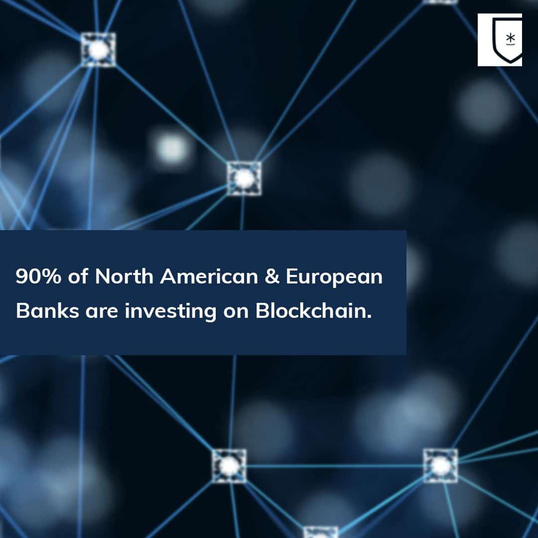 90% of North American &  European Banks are investing on Blockchain. # ...