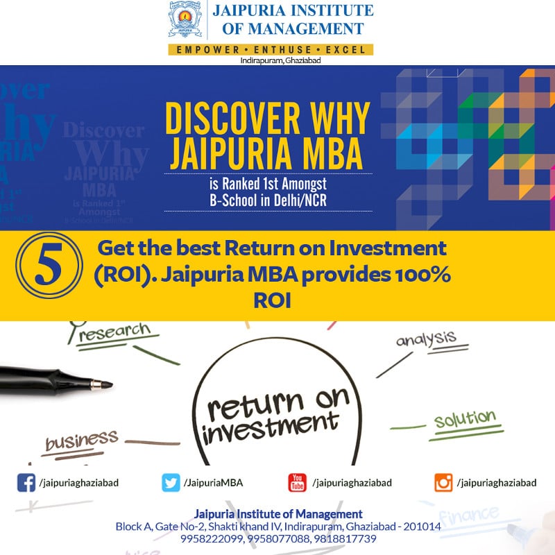 DISCOVER WHY JAIPURIA MBA is Ranked 1st Amongst B
