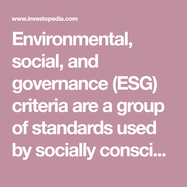 Environmental, Social, and Governance (ESG) Criteria in 2020