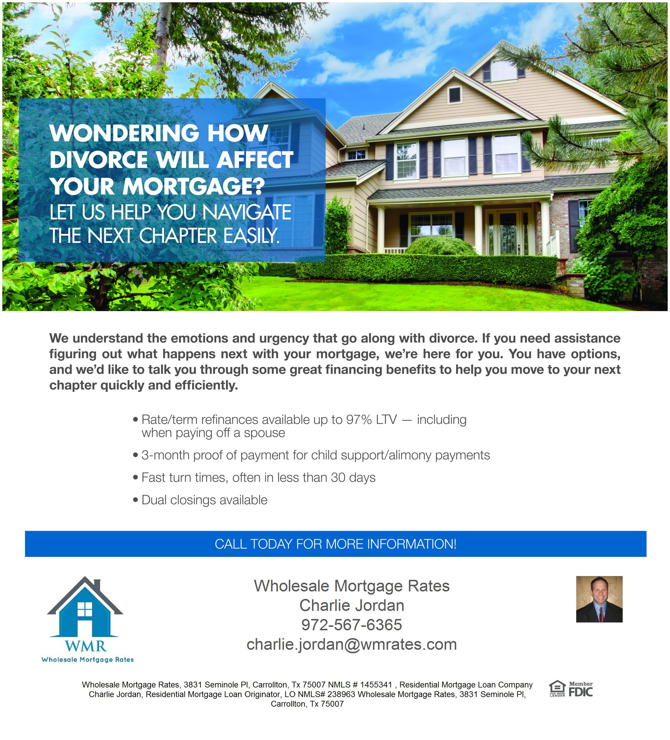 Get a Rate and Term refinance when splitting up equity after a divorce ...