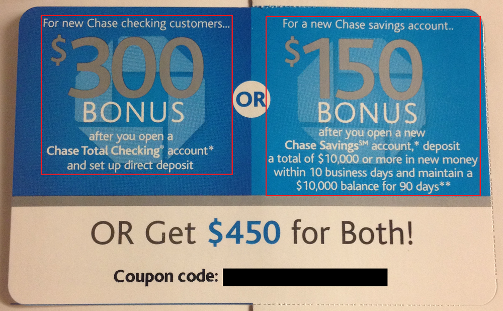 Giveaway: 4 0 Chase Checking and Savings Account Sign Up Bonus Coupons