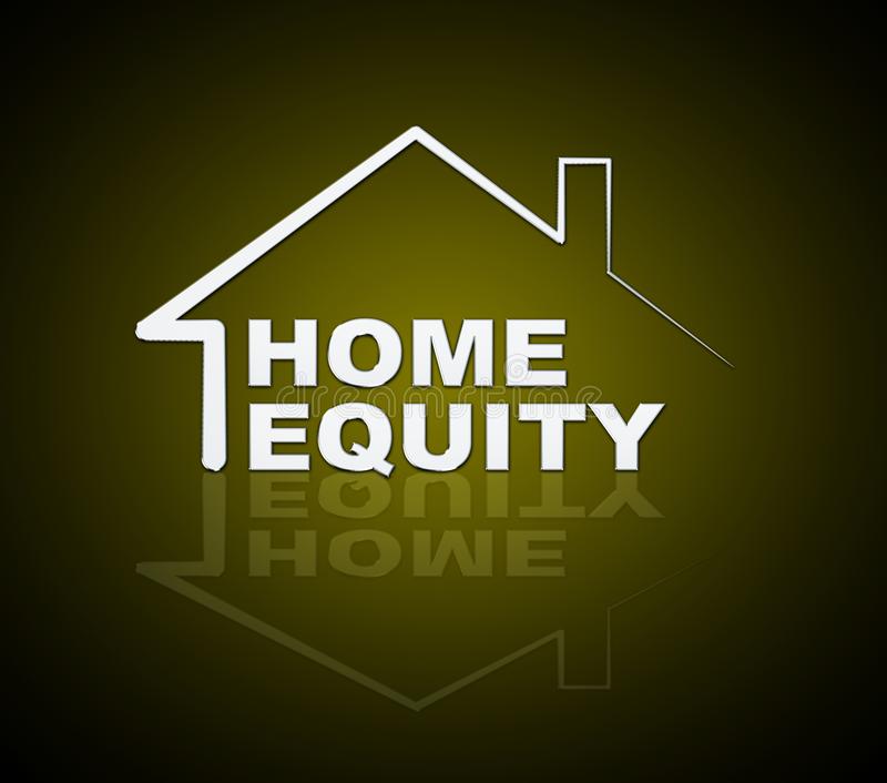 Home Equity Icon Building Represents Property Loan Or Line Of Credit ...