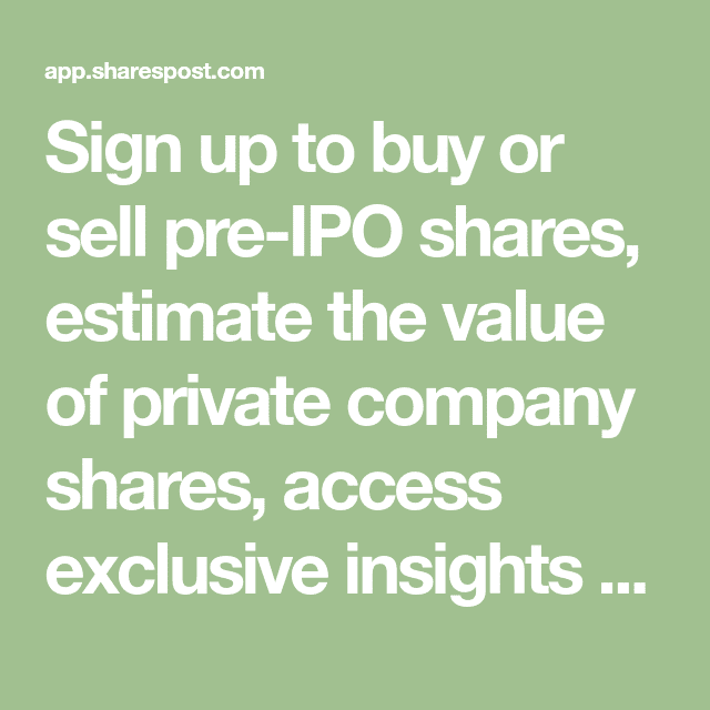 How To Buy Shares In Pre Ipo