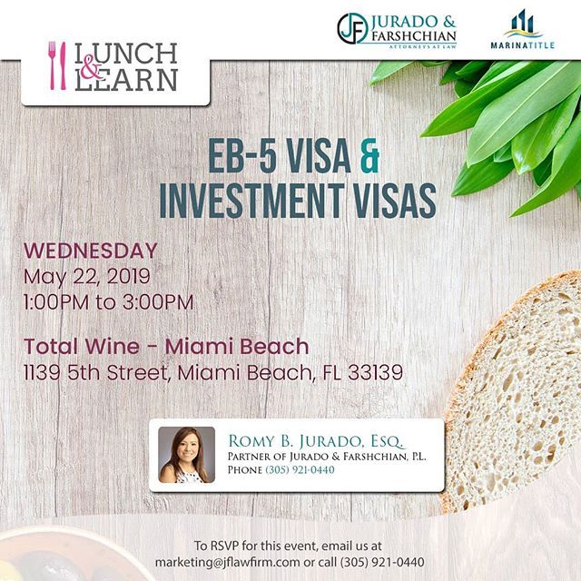 I invite you all to our Lunch &  Learn EB