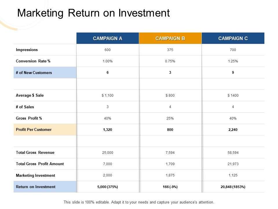 Marketing Return On Investment Campaign Ppt Powerpoint ...