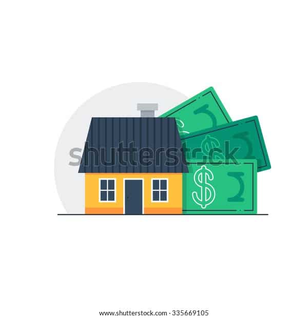 Mortgage Down Payment Concept Property Sale Stock Vector (Royalty Free ...