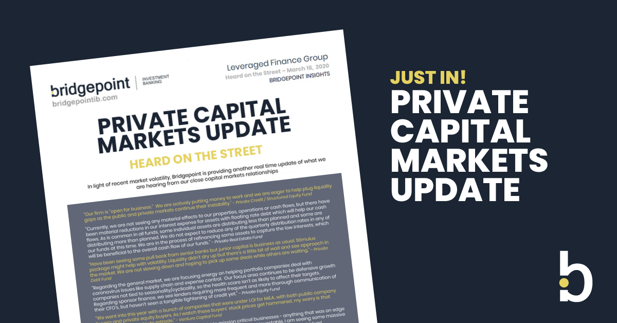 PRIVATE CAPITAL MARKETS UPDATE  HEARD ON THE STREET (MAR ...