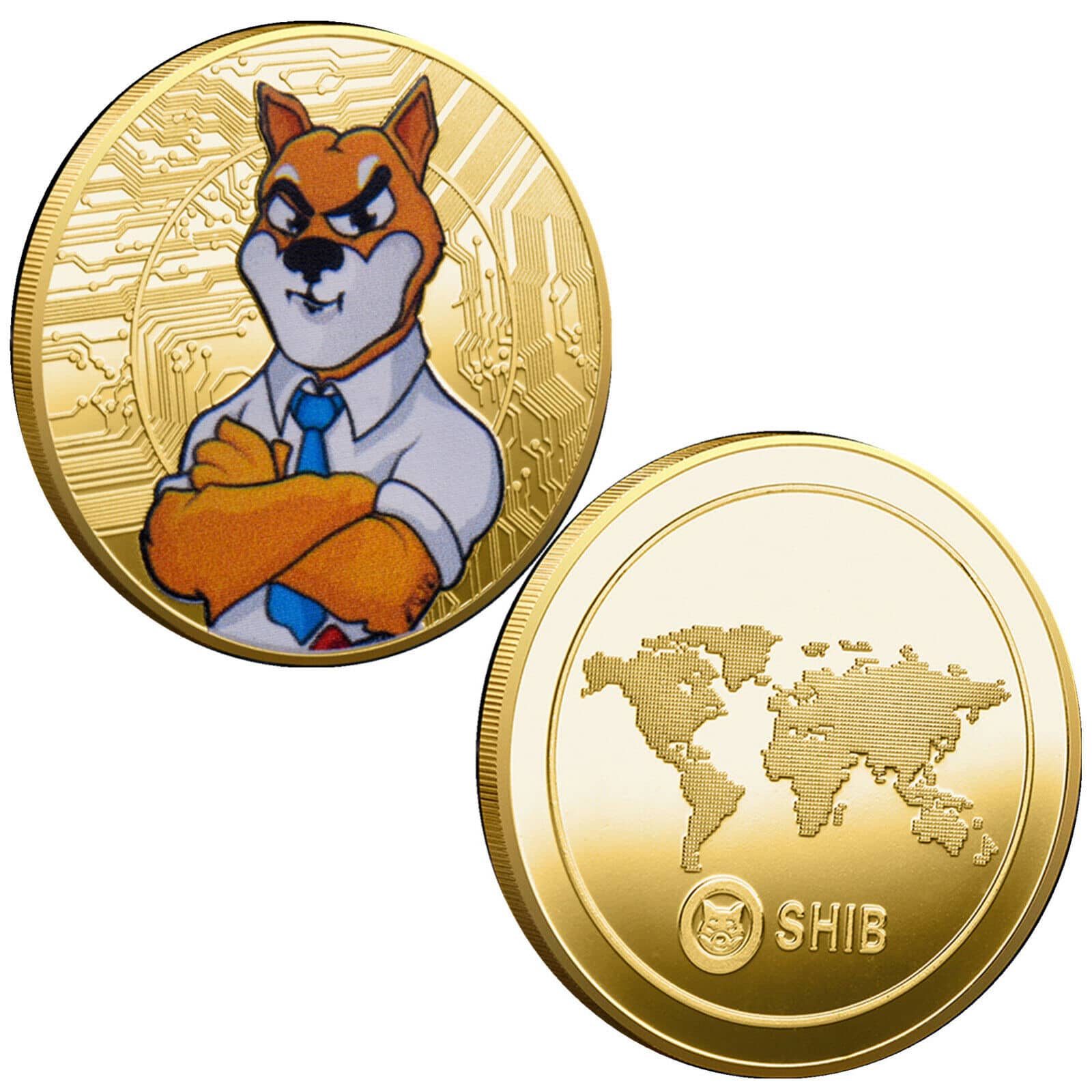Shiba Inu Dogecoin Coin, Shiba Shib Token Coins Commemorative ...