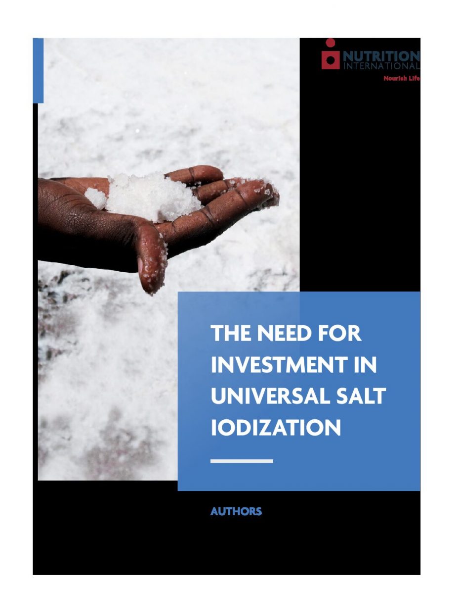The Need for Investment in Universal Salt Iodization