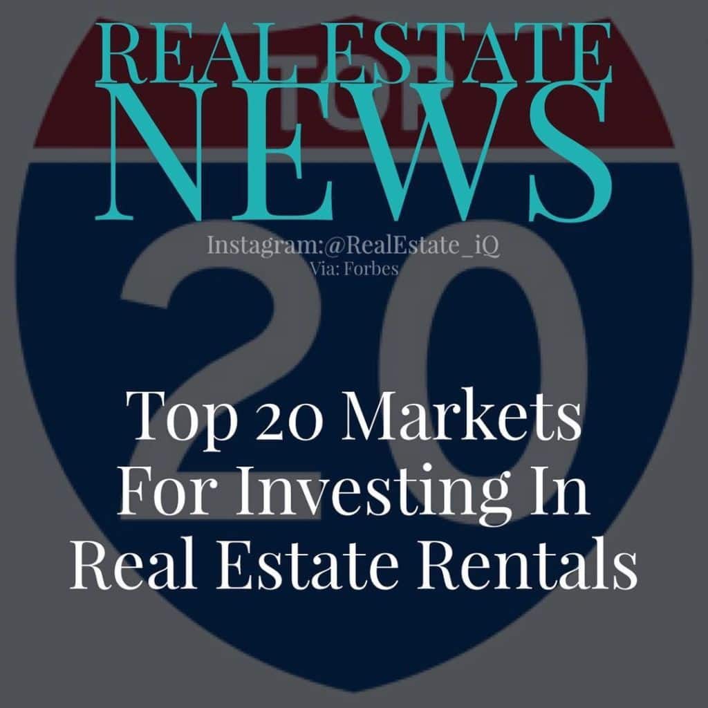 Top 20 Markets for Investing in Real Estate Rentals