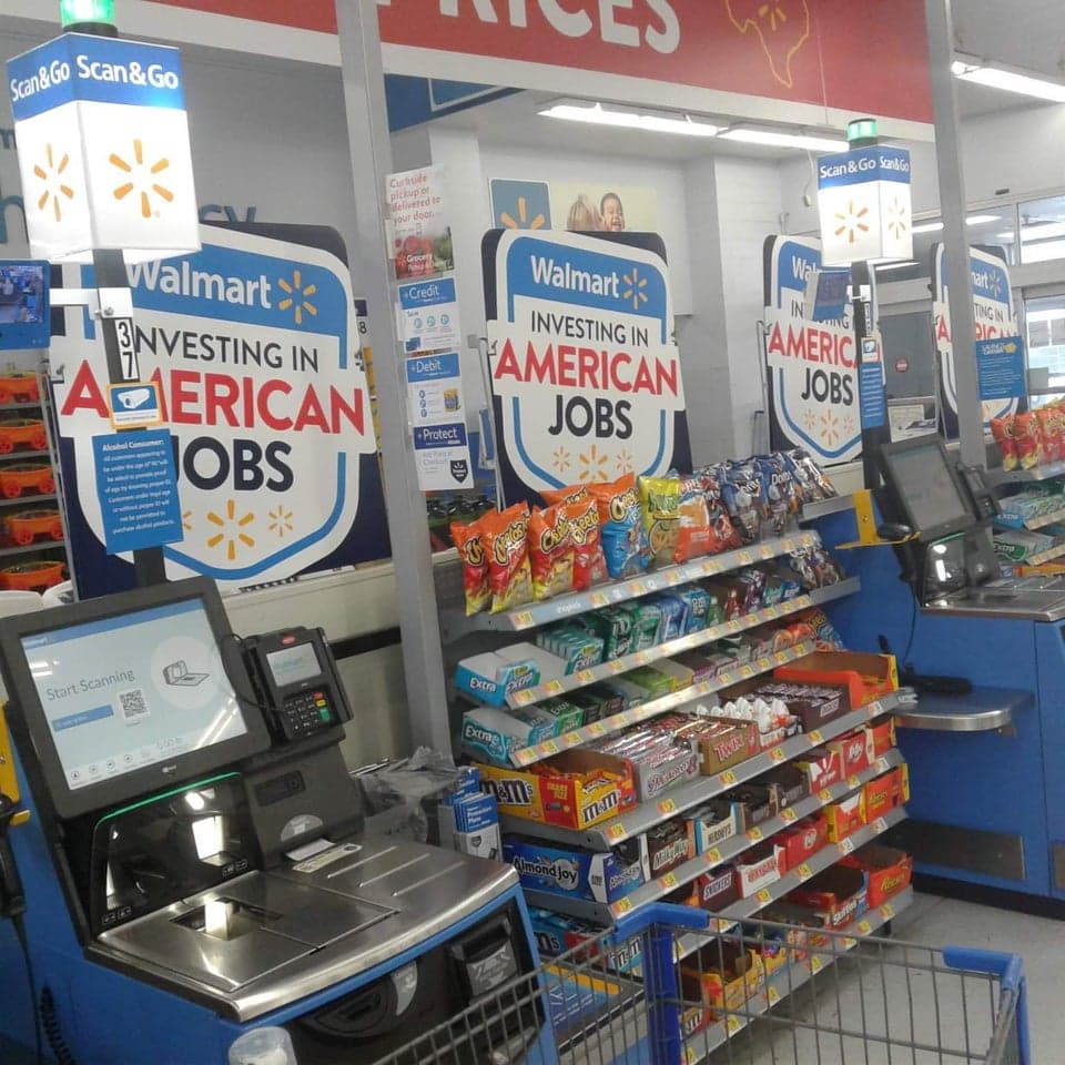 Walmart is investing in jobs, definitely not in more machines ...