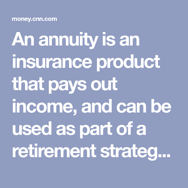 What is an annuity?